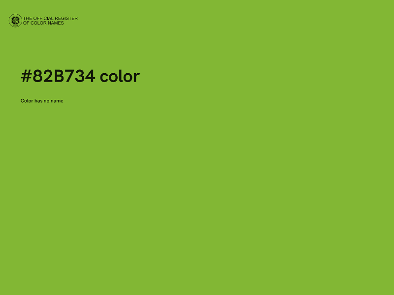 #82B734 color image