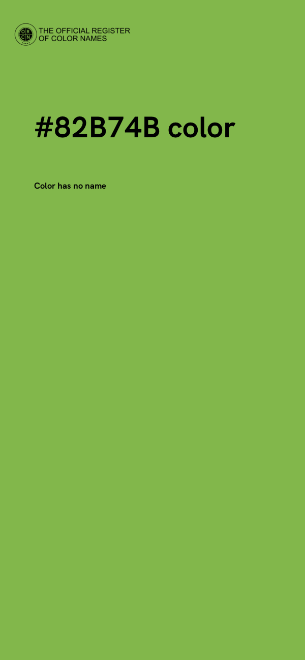 #82B74B color image