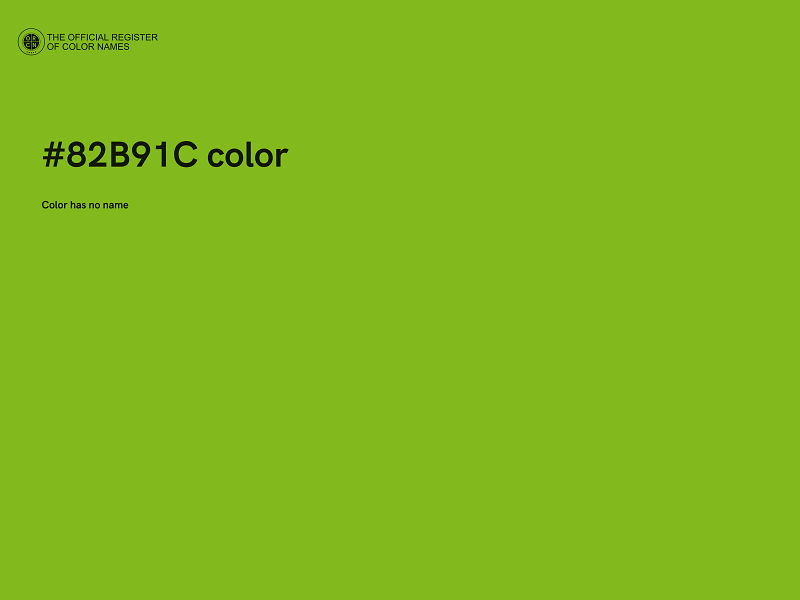 #82B91C color image