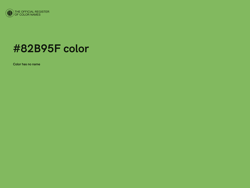 #82B95F color image