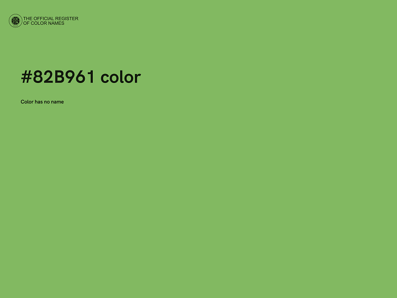 #82B961 color image