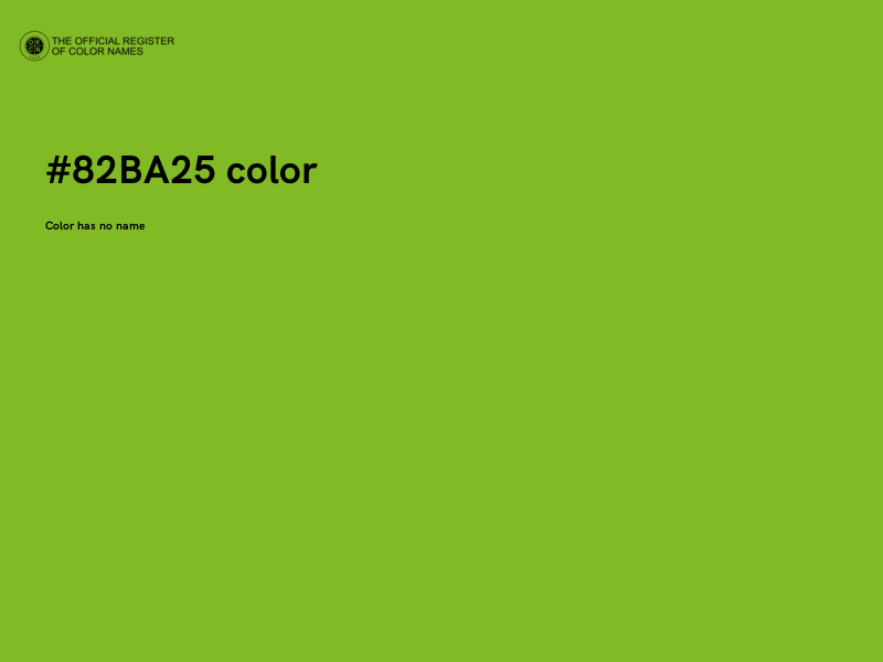 #82BA25 color image
