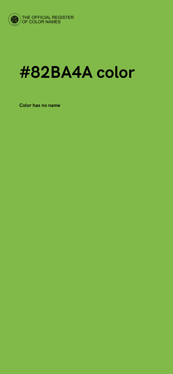 #82BA4A color image
