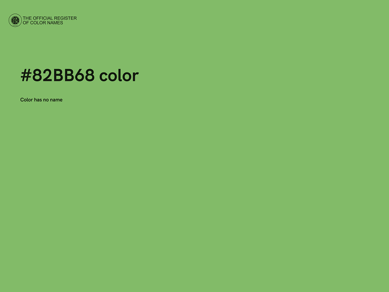#82BB68 color image