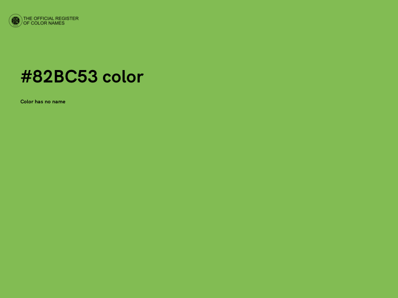 #82BC53 color image