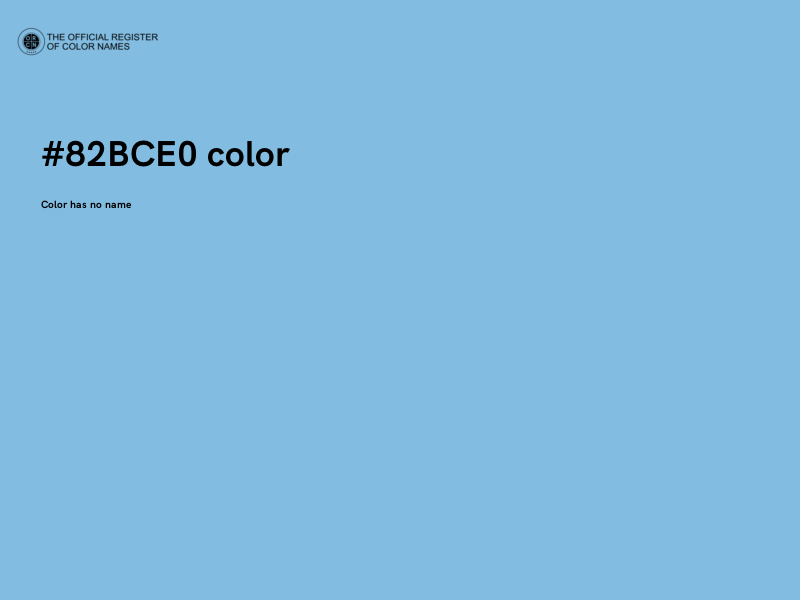 #82BCE0 color image
