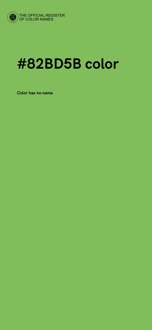 #82BD5B color image
