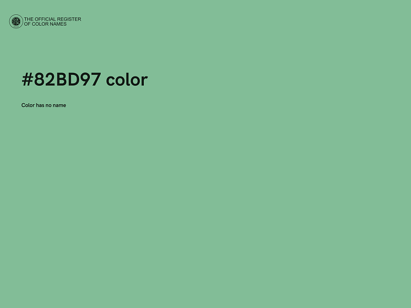 #82BD97 color image