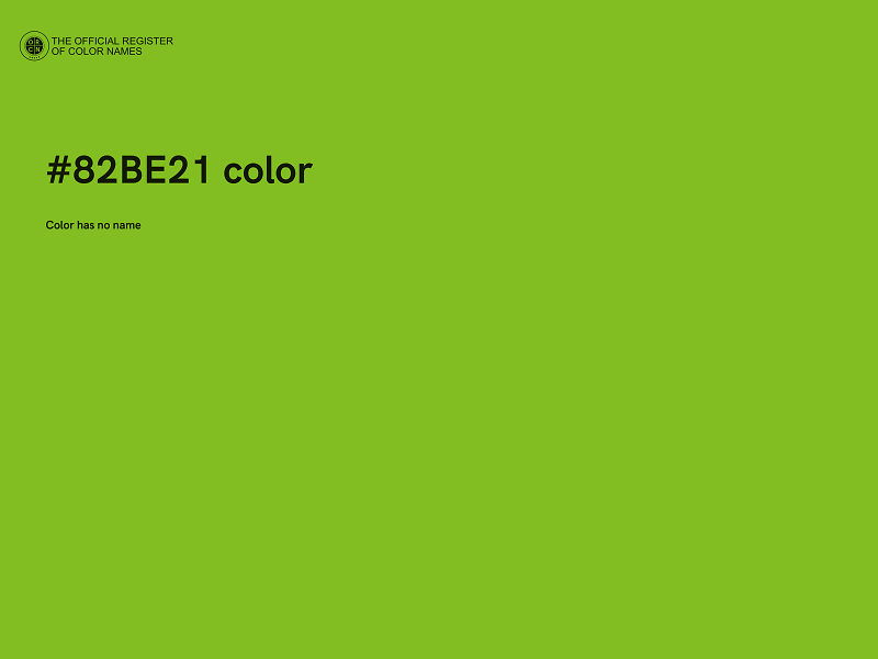 #82BE21 color image