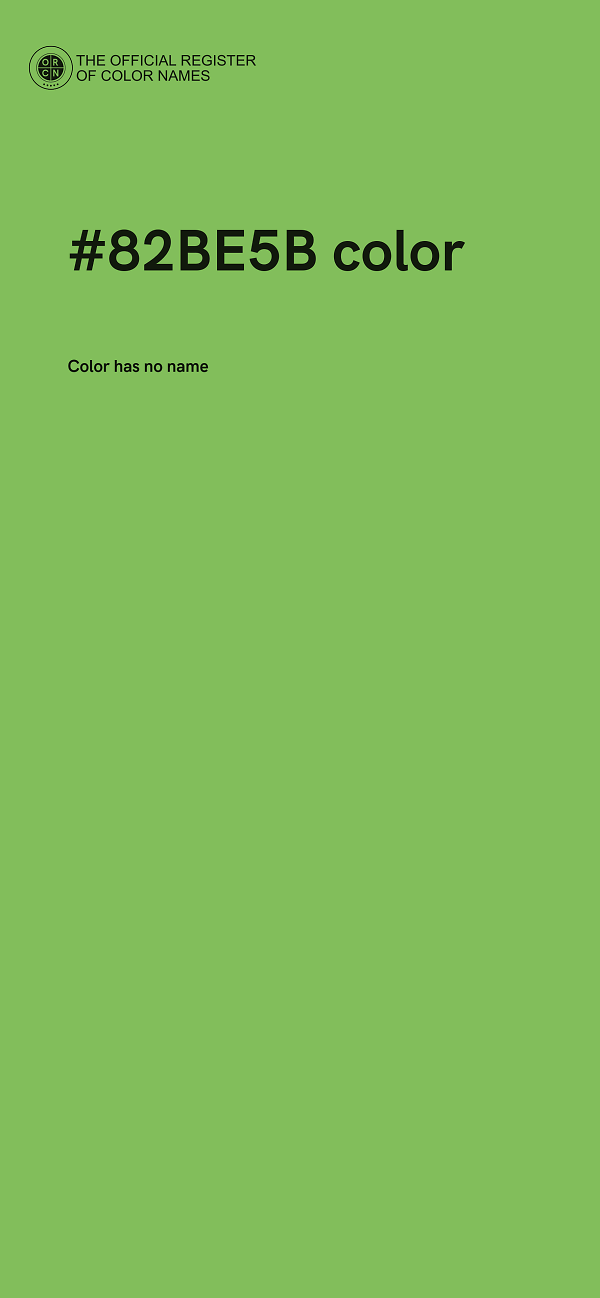 #82BE5B color image