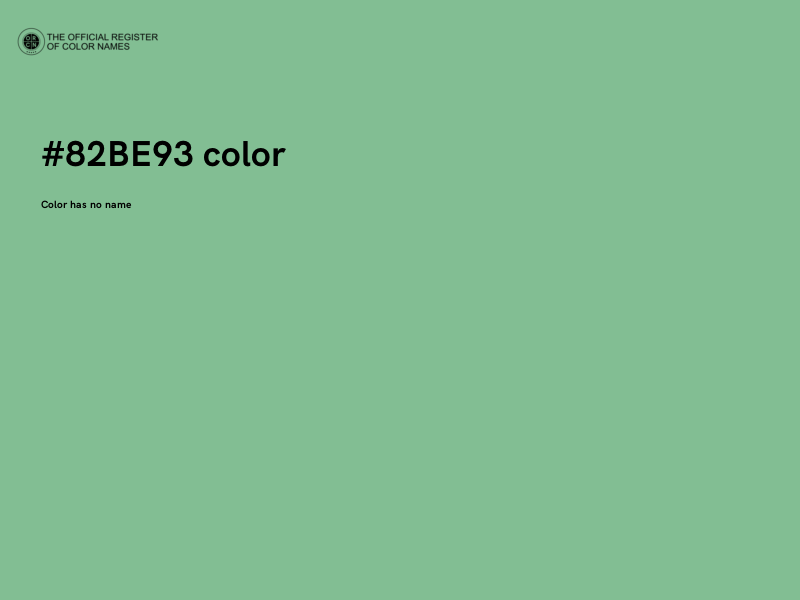 #82BE93 color image