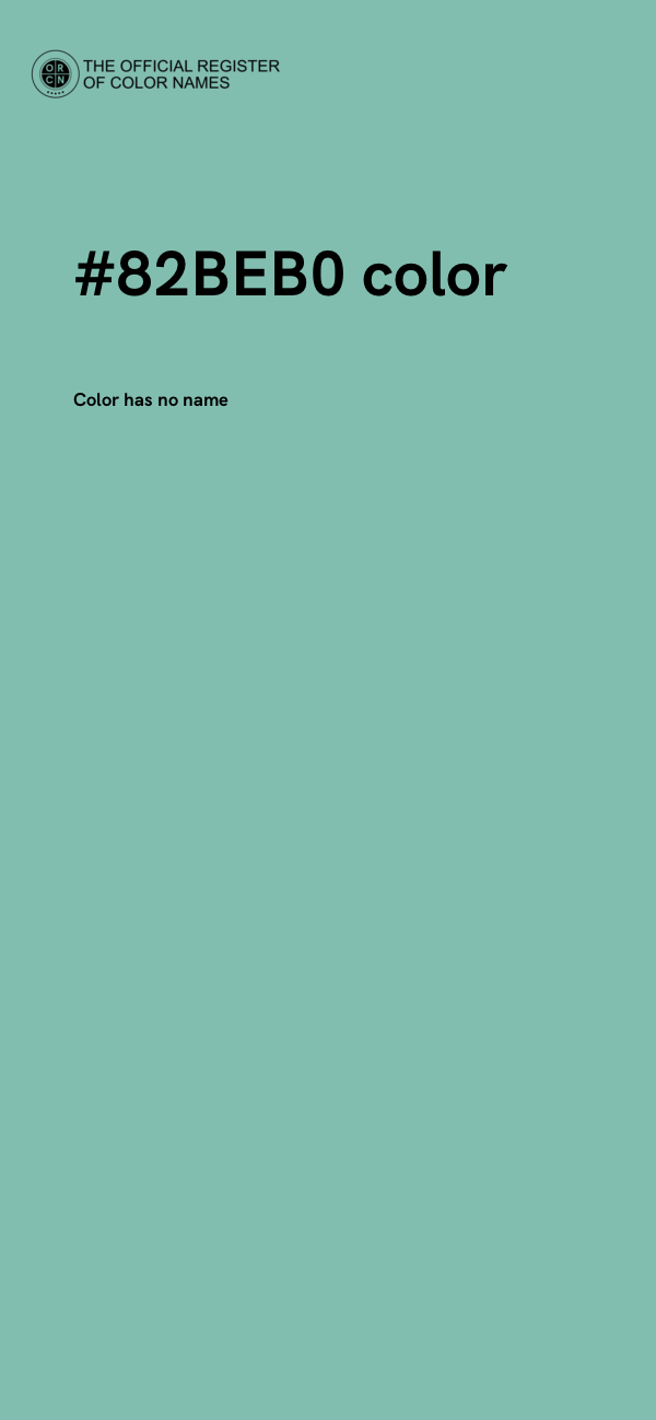 #82BEB0 color image