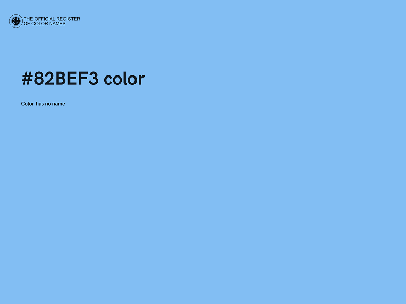 #82BEF3 color image