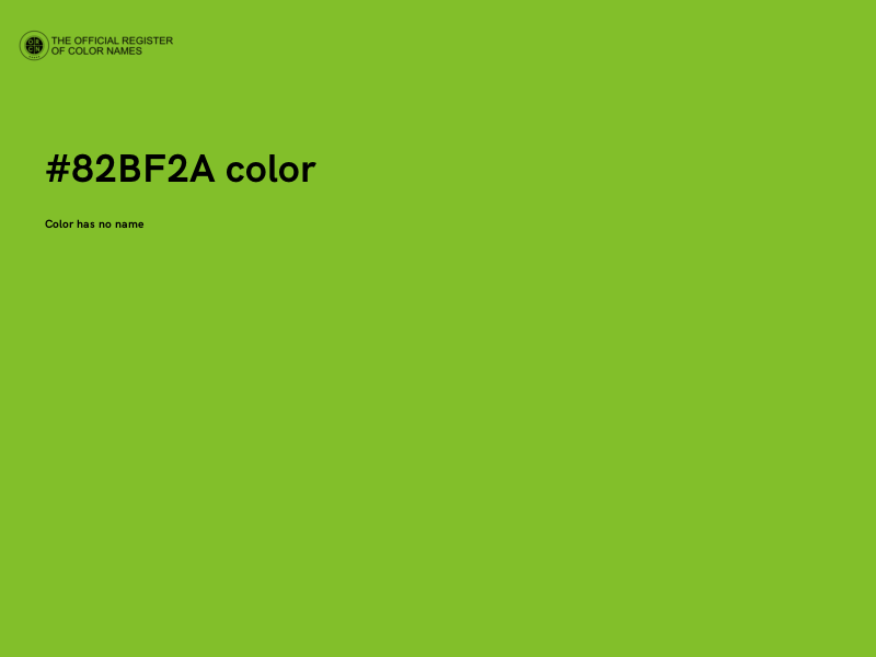 #82BF2A color image