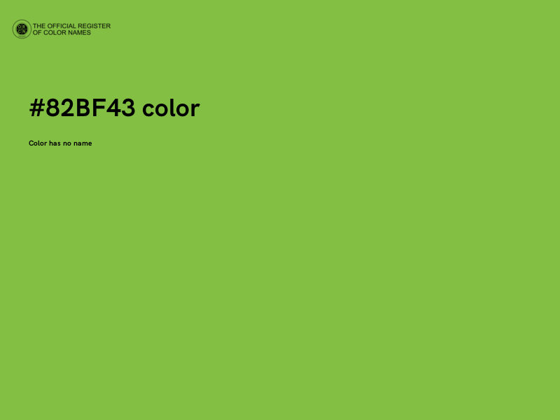 #82BF43 color image