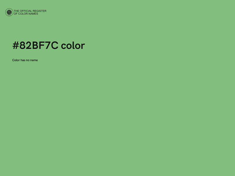 #82BF7C color image