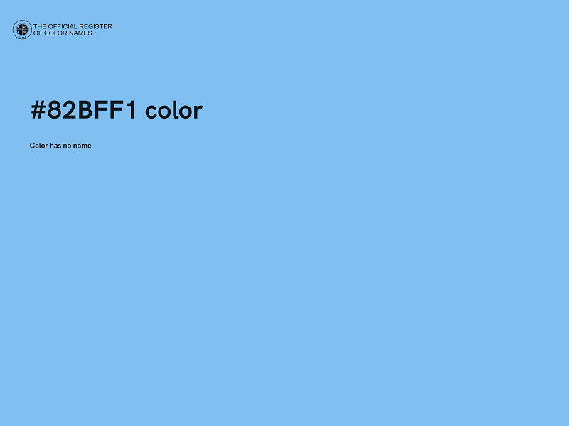 #82BFF1 color image
