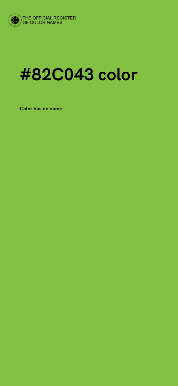 #82C043 color image