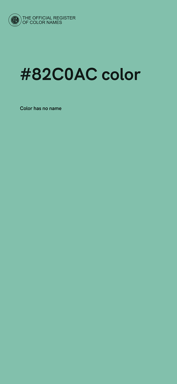 #82C0AC color image