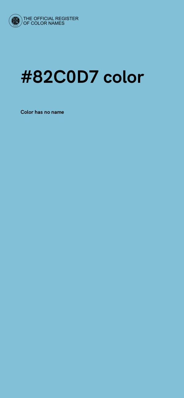 #82C0D7 color image