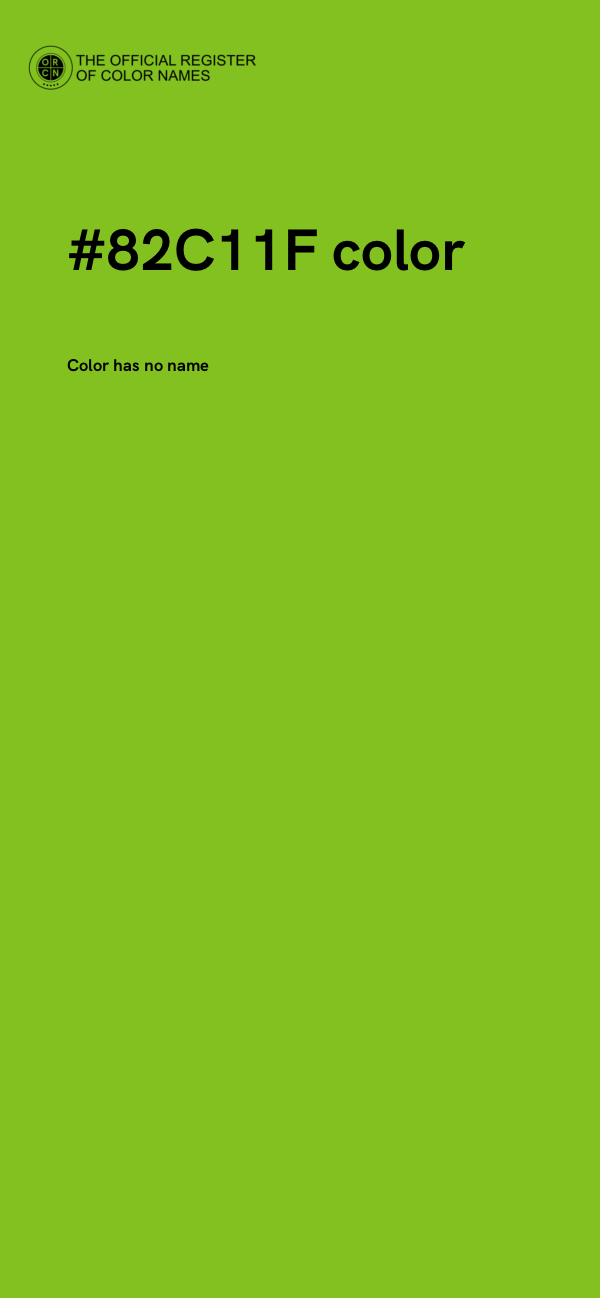 #82C11F color image