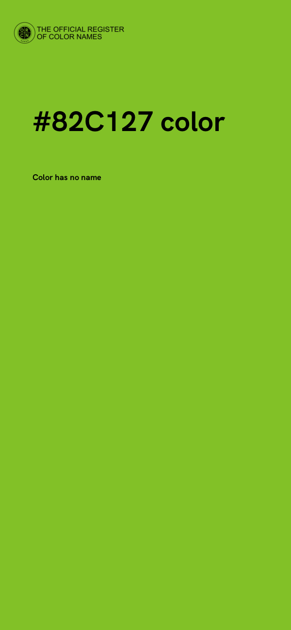#82C127 color image