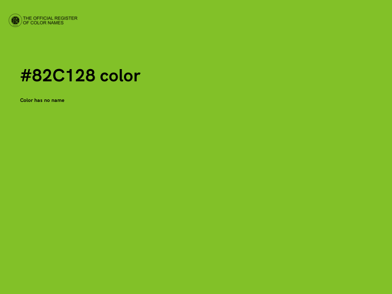 #82C128 color image