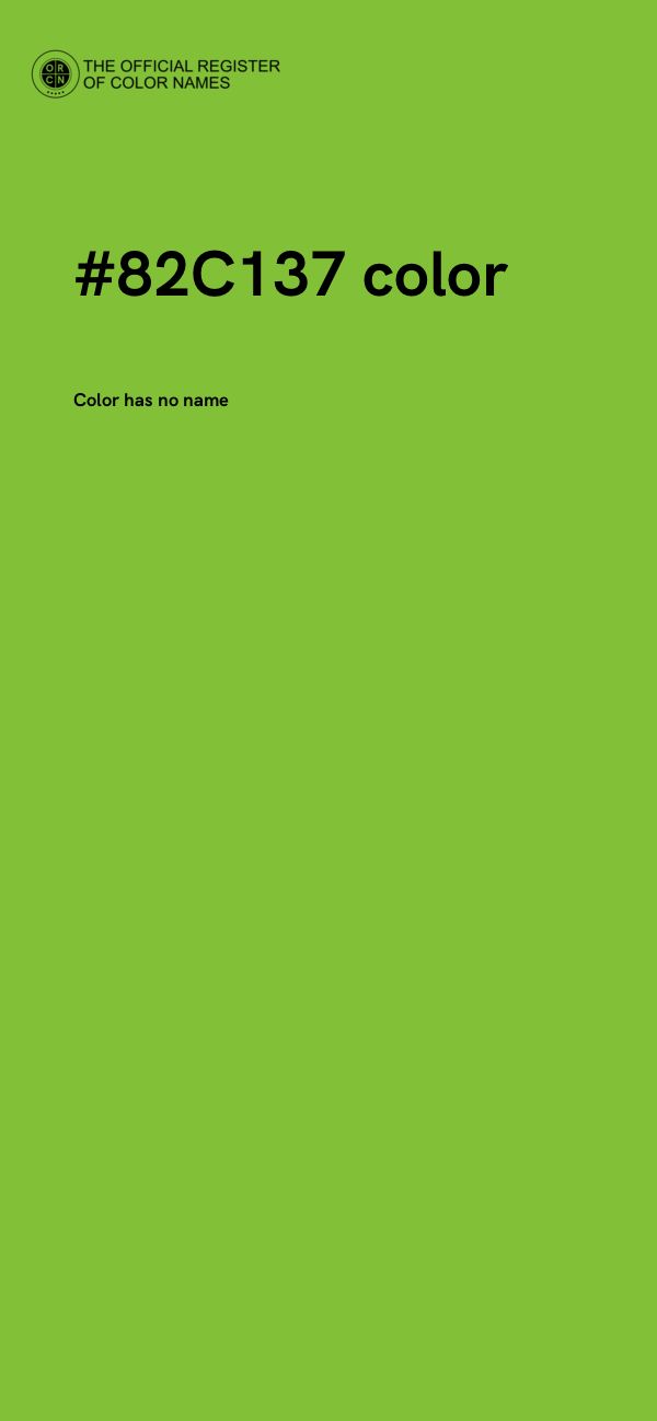 #82C137 color image