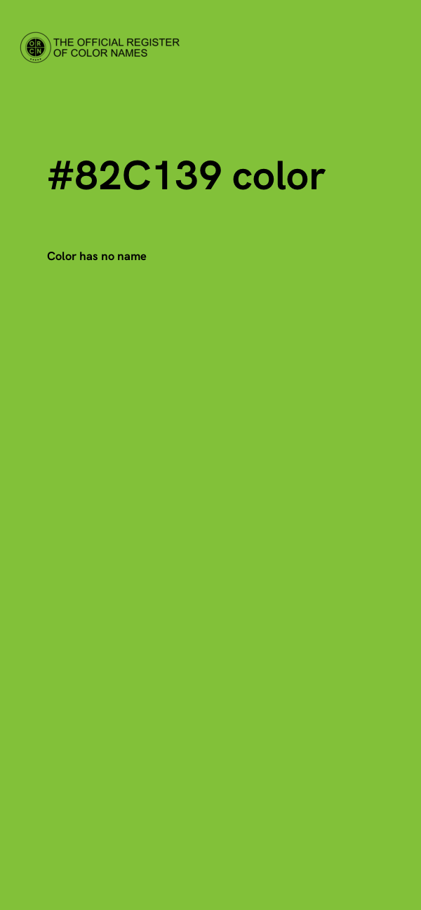 #82C139 color image