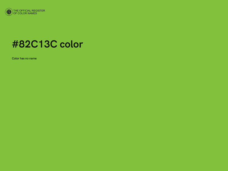 #82C13C color image