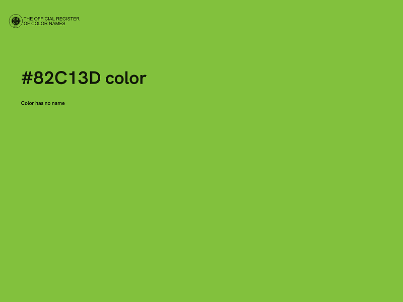 #82C13D color image