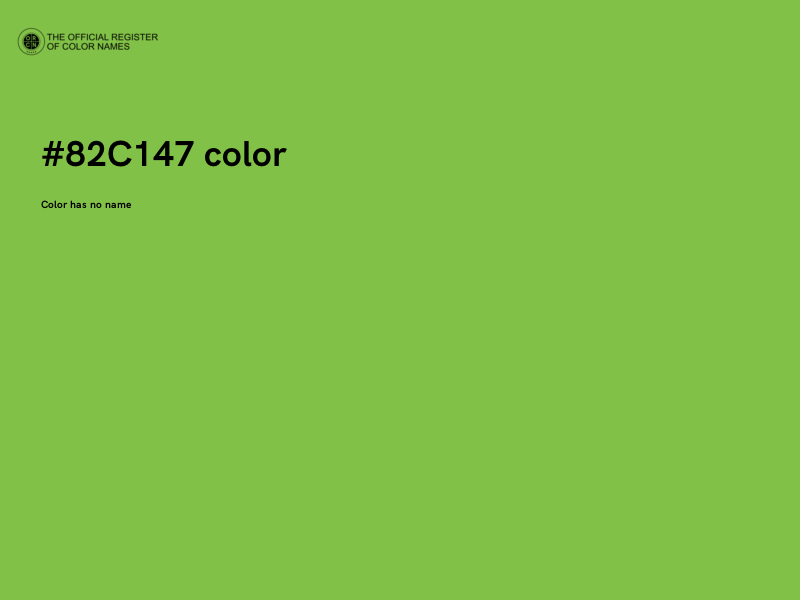 #82C147 color image
