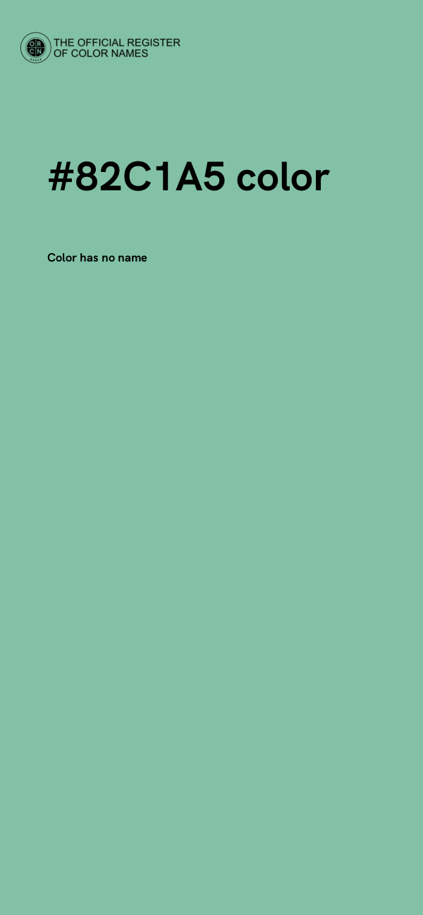 #82C1A5 color image