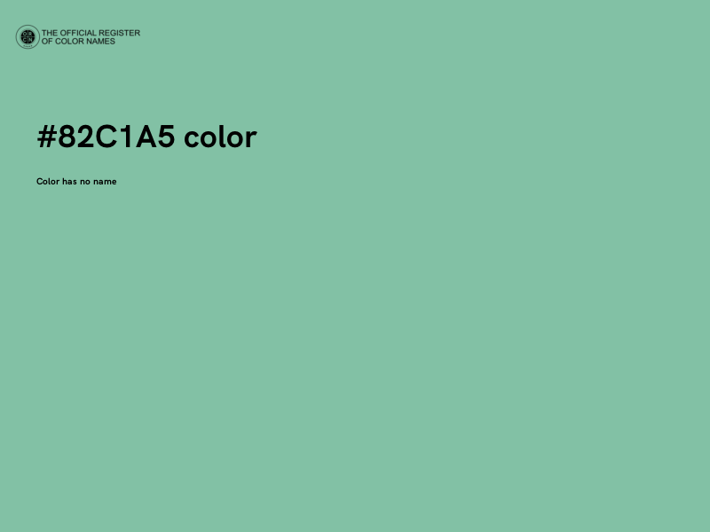 #82C1A5 color image
