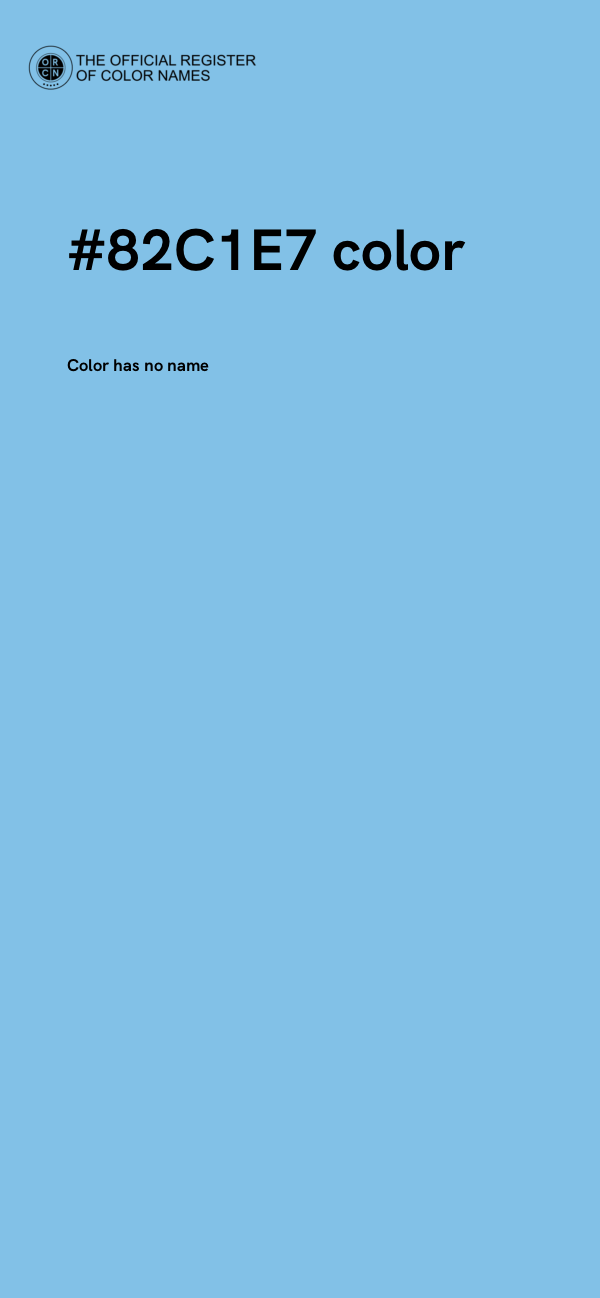 #82C1E7 color image