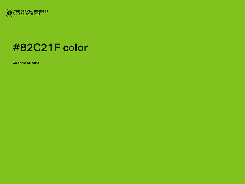 #82C21F color image