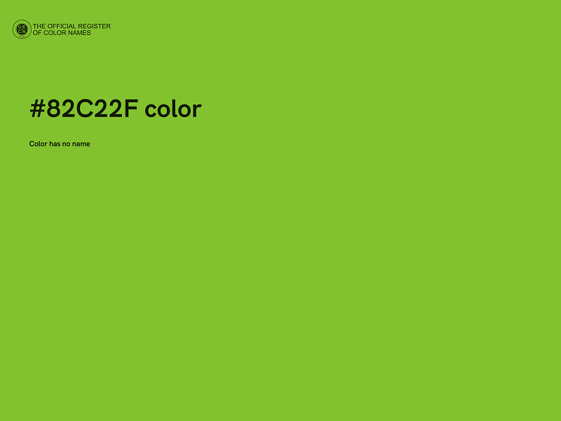 #82C22F color image