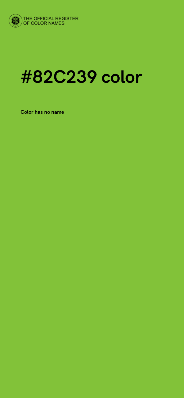 #82C239 color image