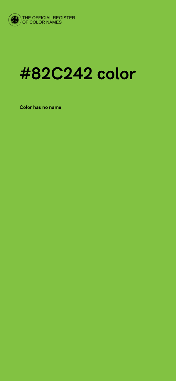 #82C242 color image