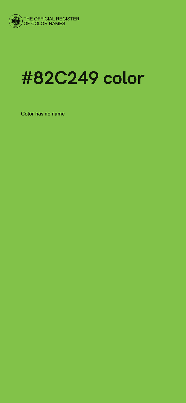 #82C249 color image
