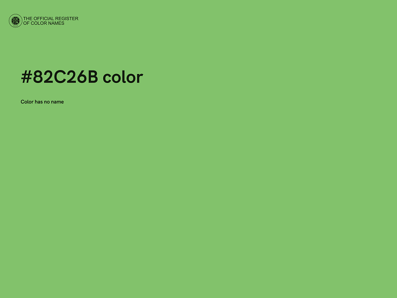 #82C26B color image