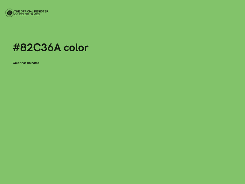 #82C36A color image