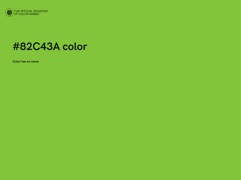 #82C43A color image