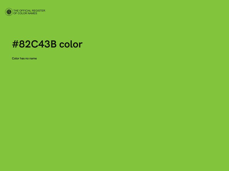 #82C43B color image