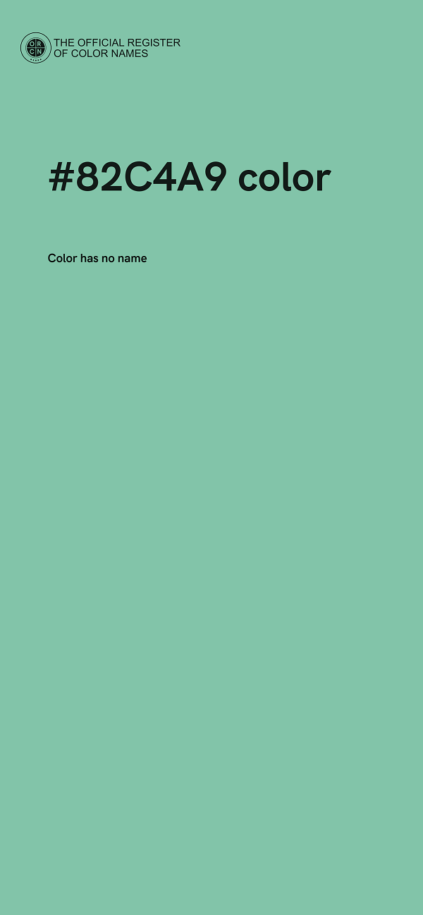#82C4A9 color image