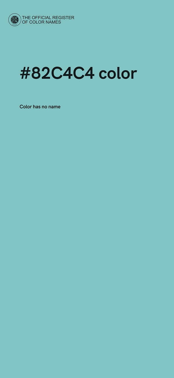 #82C4C4 color image