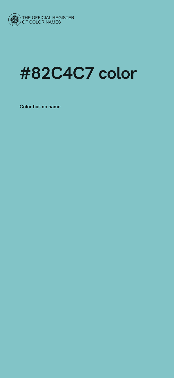 #82C4C7 color image