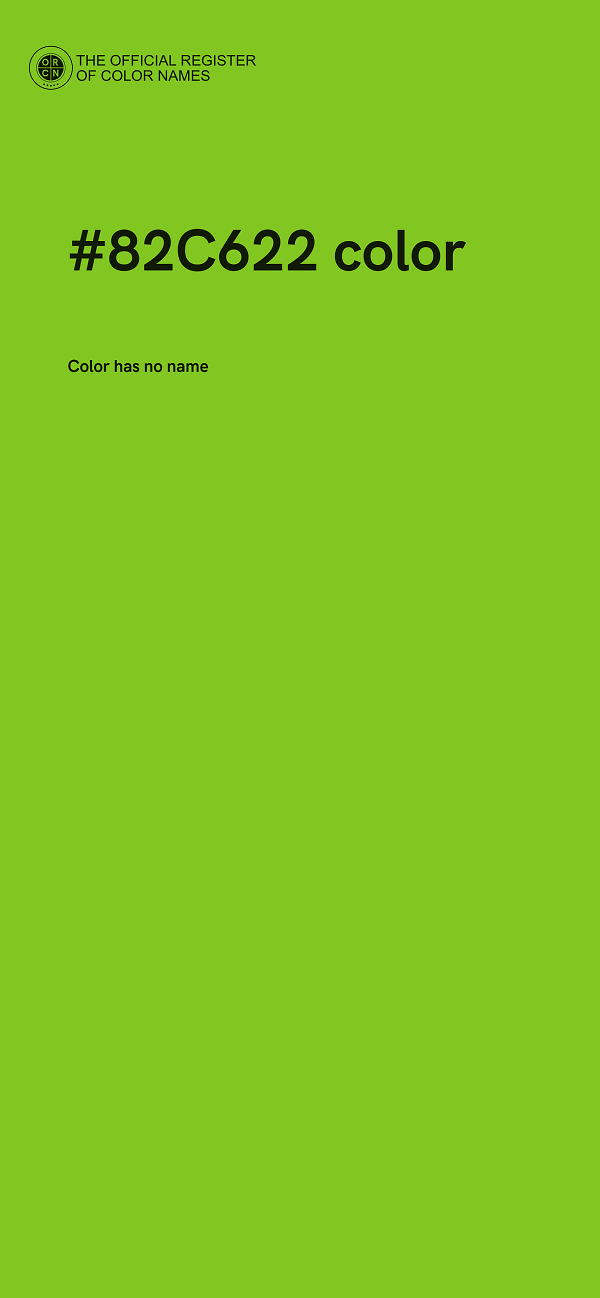 #82C622 color image