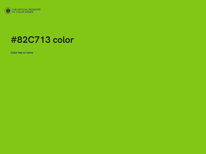 #82C713 color image