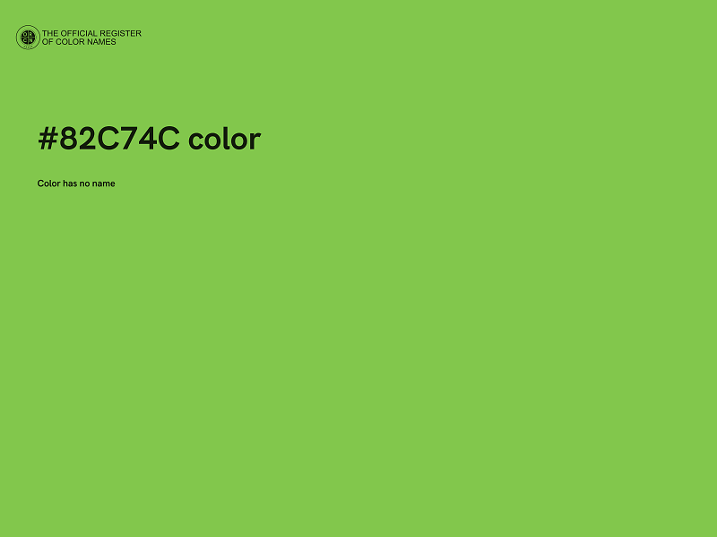 #82C74C color image